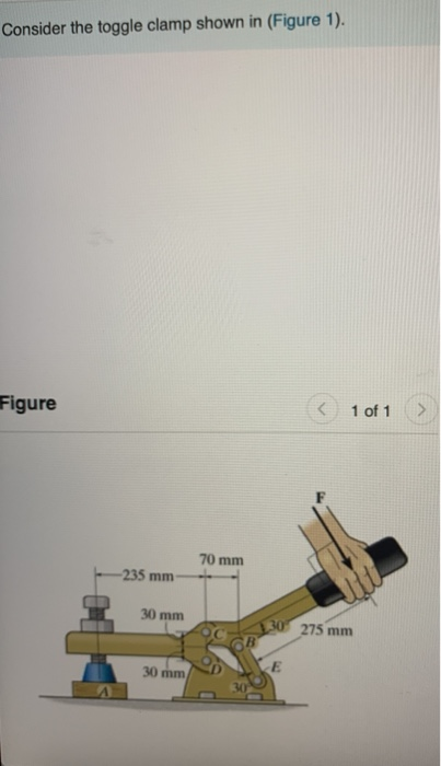 Solved Consider the toggle clamp shown in (Figure 1). Figure | Chegg.com