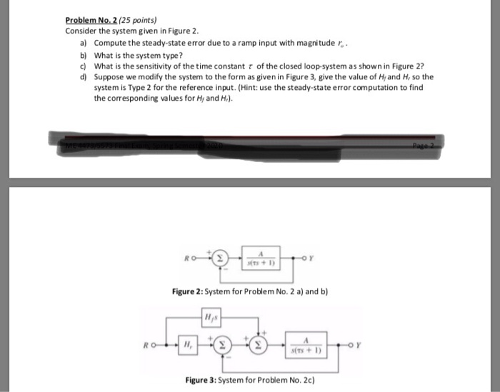 Solved Problem No. 2 (25 Points) Consider The System Given | Chegg.com