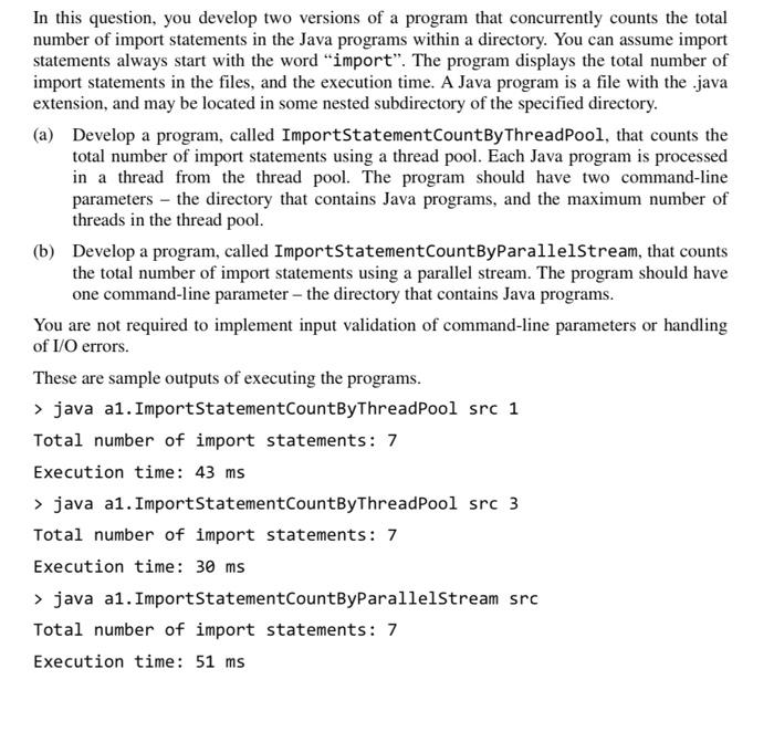 Solved Java.To develop two versions of a program that | Chegg.com