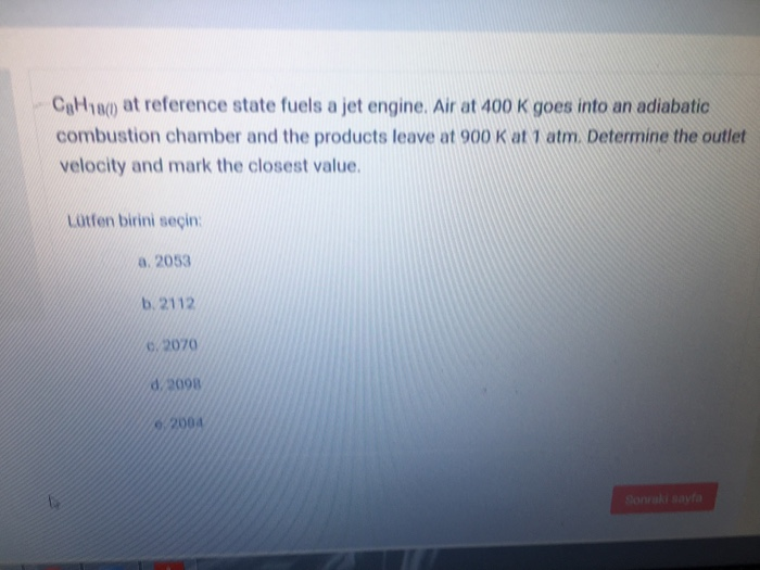 Solved CH() at reference state fuels a jet engine. Air at | Chegg.com