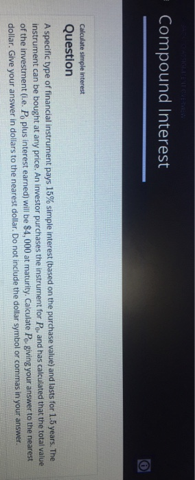 Calculating interest on a loan picture