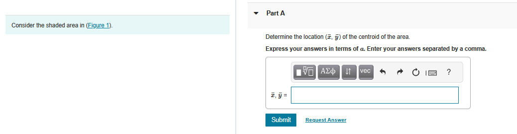 Solved Determine the location (x, y) ﻿of the centroid of the | Chegg.com