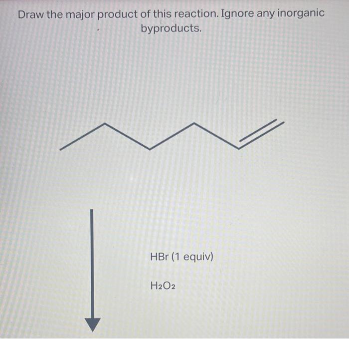 Draw the major product of this reaction. Ignore any inorganic byproducts.