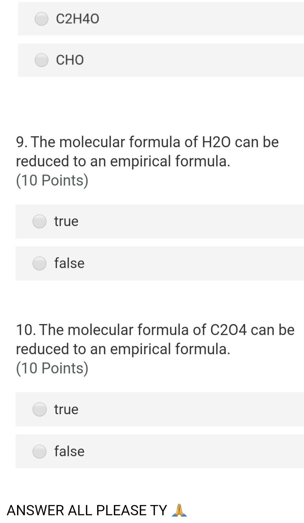 Solved 5. What is the empirical formula of C2H602 (ethylene | Chegg.com