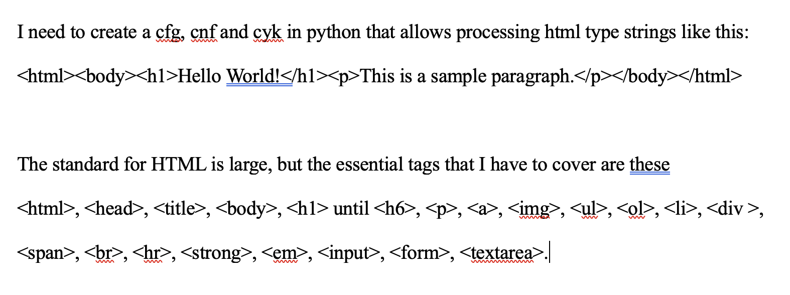 Solved I need to create a cfg, cnfmf and cyk in python that | Chegg.com