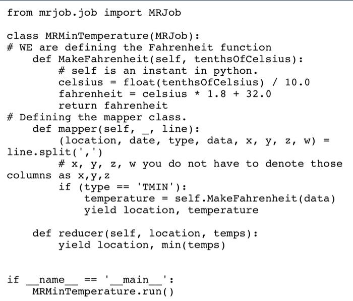Solved i am writing a program in python that shows min | Chegg.com