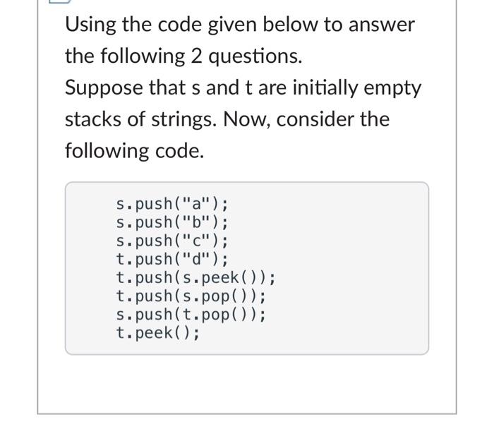 Solved Using the code given below to answer the following 2 | Chegg.com