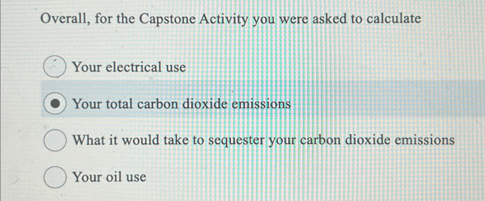 Solved Overall, for the Capstone Activity you were asked to | Chegg.com