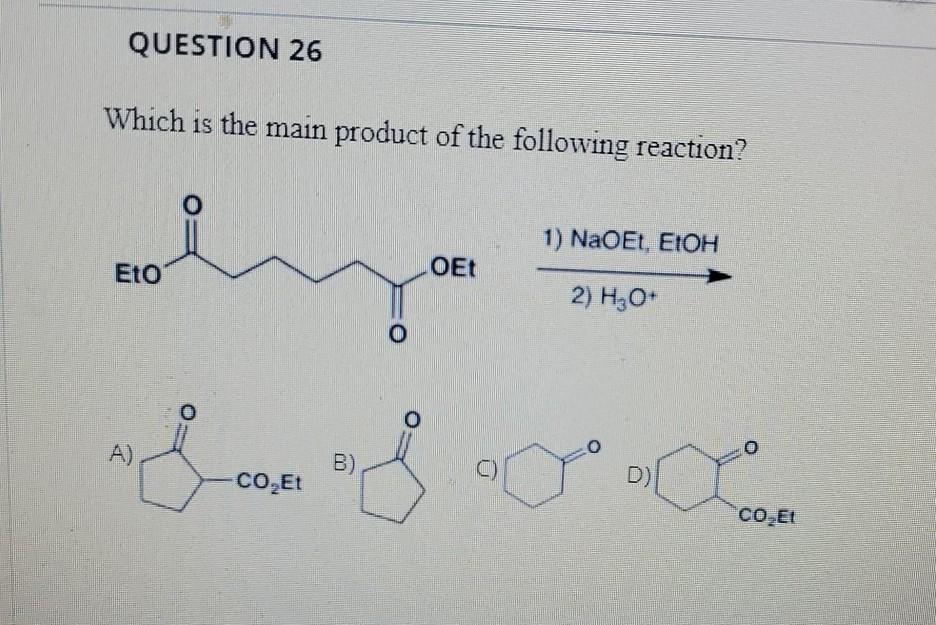 Solved QUESTION 26 Which is the main product of the | Chegg.com