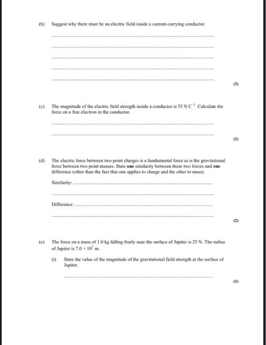 Solved 33. This question is about electric and gravitational | Chegg.com