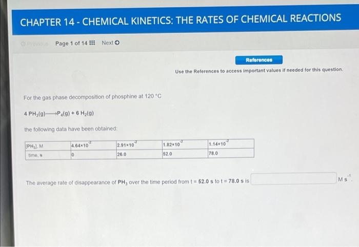 Solved CHAPTER 14 - CHEMICAL KINETICS: THE RATES OF CHEMICAL | Chegg.com