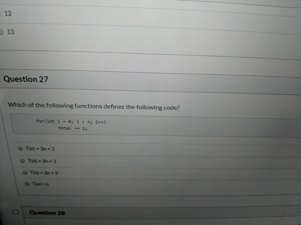 Solved 12. 13 Question 27 Which of the following functions | Chegg.com