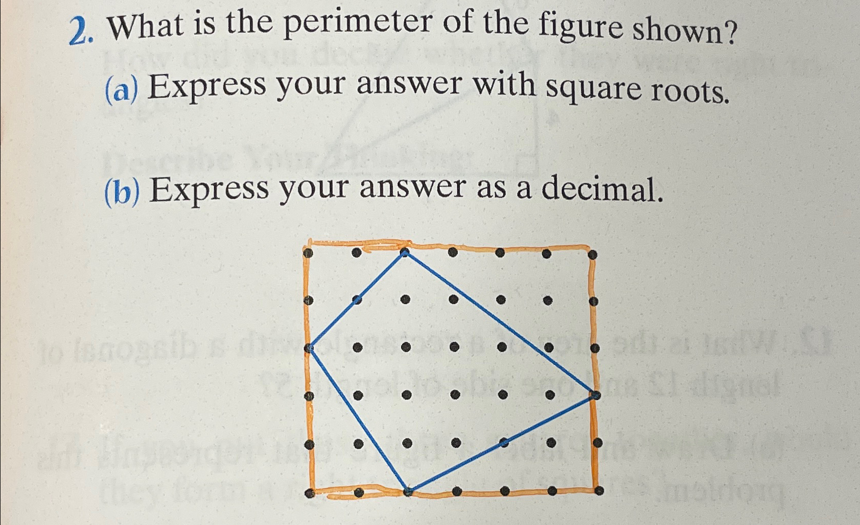 Solved What is the perimeter of the figure shown?(a) | Chegg.com