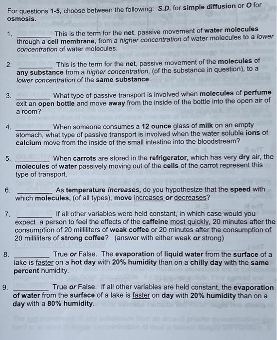 Solved Questions 1-5. Decide which of the following