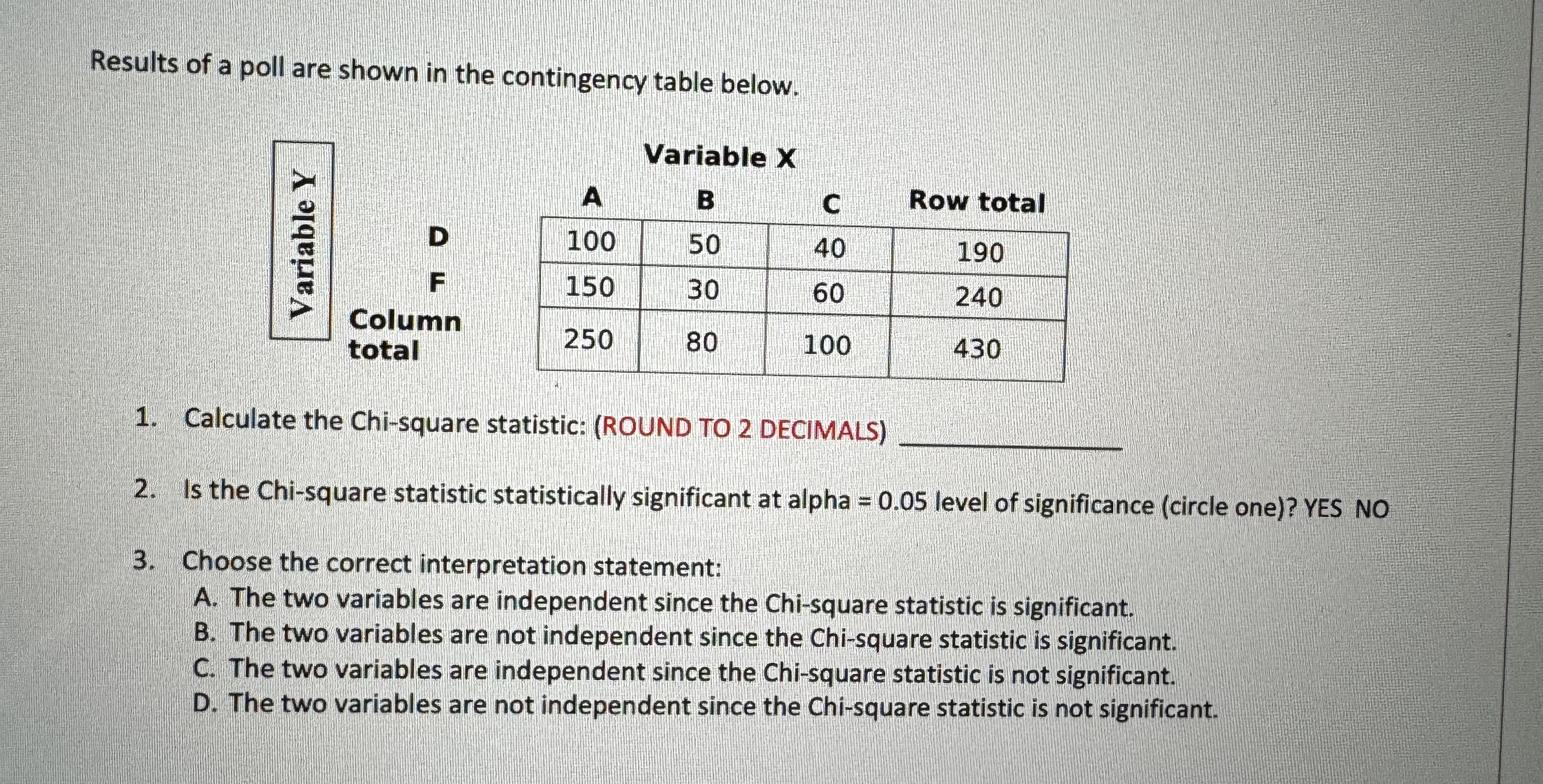 Solved Use the table to answer the following questions | Chegg.com