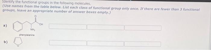 Solved Identify the functional groups in the following | Chegg.com