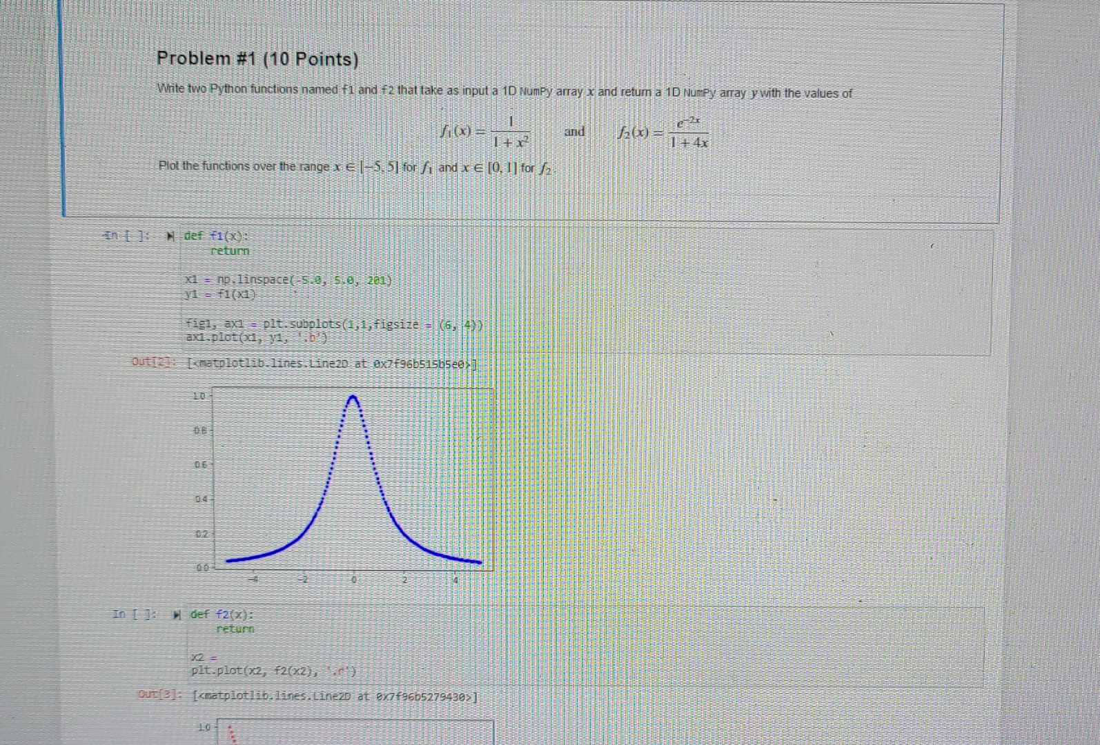Solved Problem #1 (10 ﻿Points)Wite two Python functions | Chegg.com