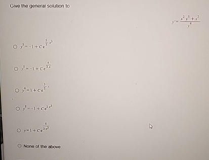 Solved Give the general solution | Chegg.com