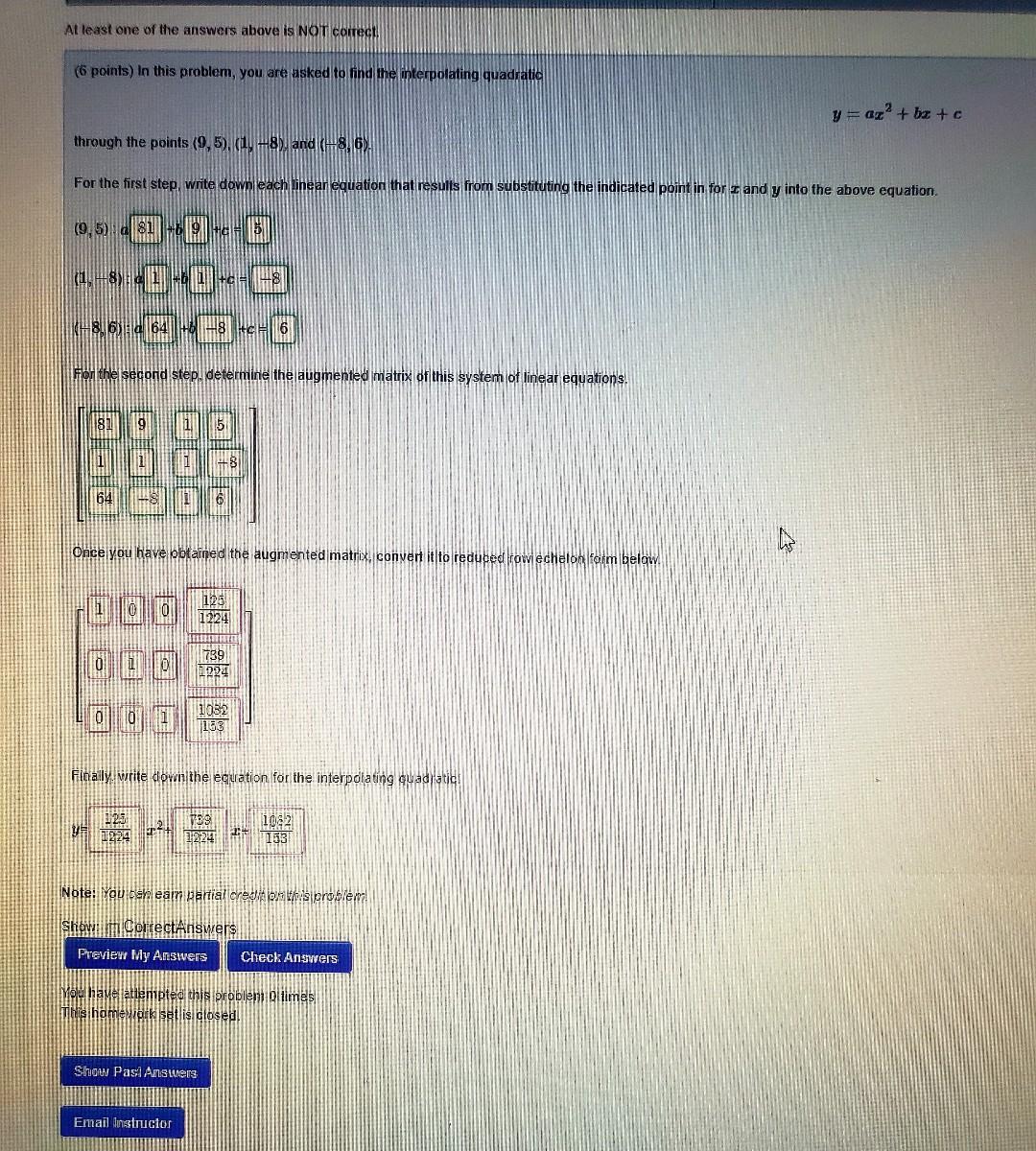 Solved I tried to solve this but the answers aren't | Chegg.com