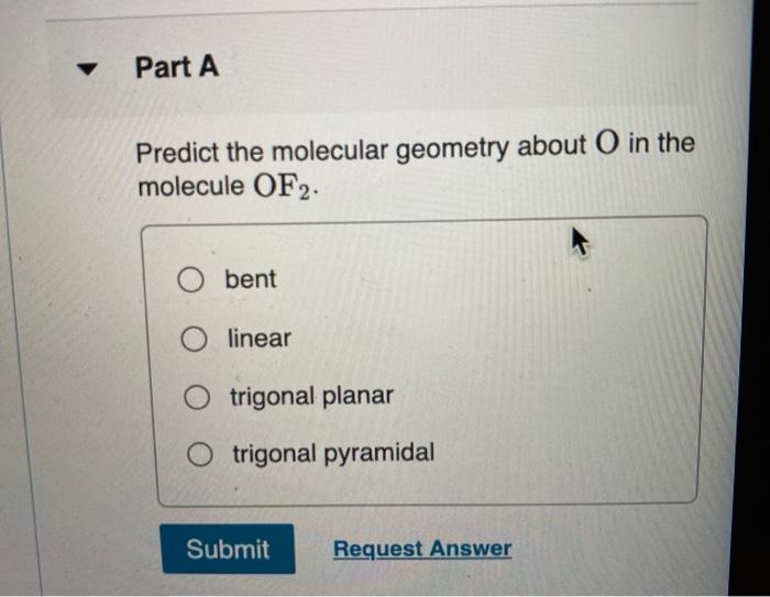 Solved Part A Identify Whether Each Molecule Given Below Is | Chegg.com