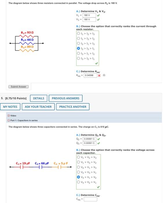 Solved The diagram below shows three resistors connected in