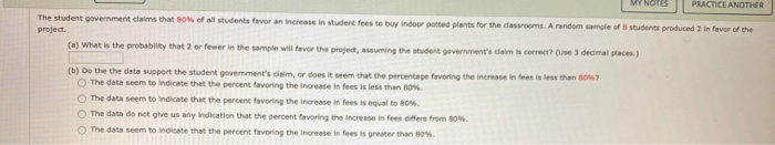 Solved Notes Practice Another The Student Government Claims 