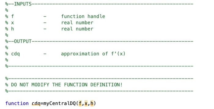 Solved B Complete The File Mycentraldq M By Implementing Chegg Com