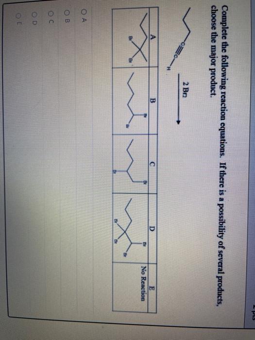 Solved PE Complete The Following Reaction Equations. If | Chegg.com