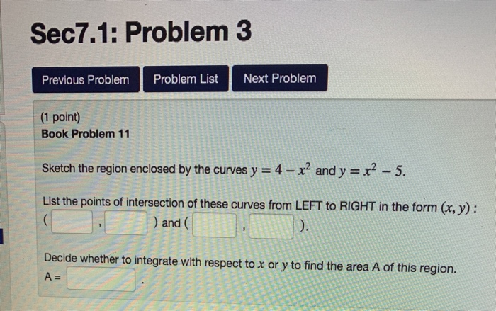 Solved Sec7.1: Problem 1 Previous Problem Problem List Next | Chegg.com