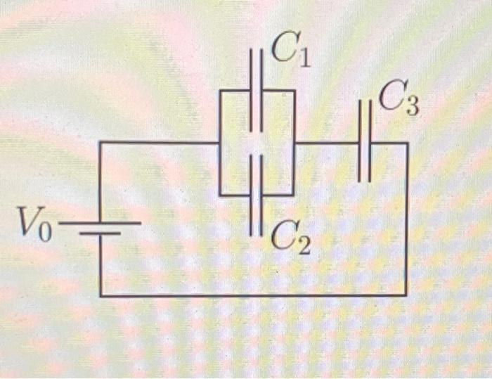 Solved (14) Problem 2 Three capacitors and a battery are