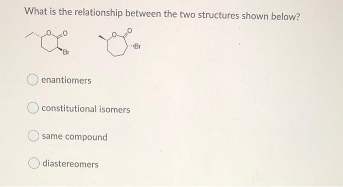 Solved What is the relationship between the two structures | Chegg.com