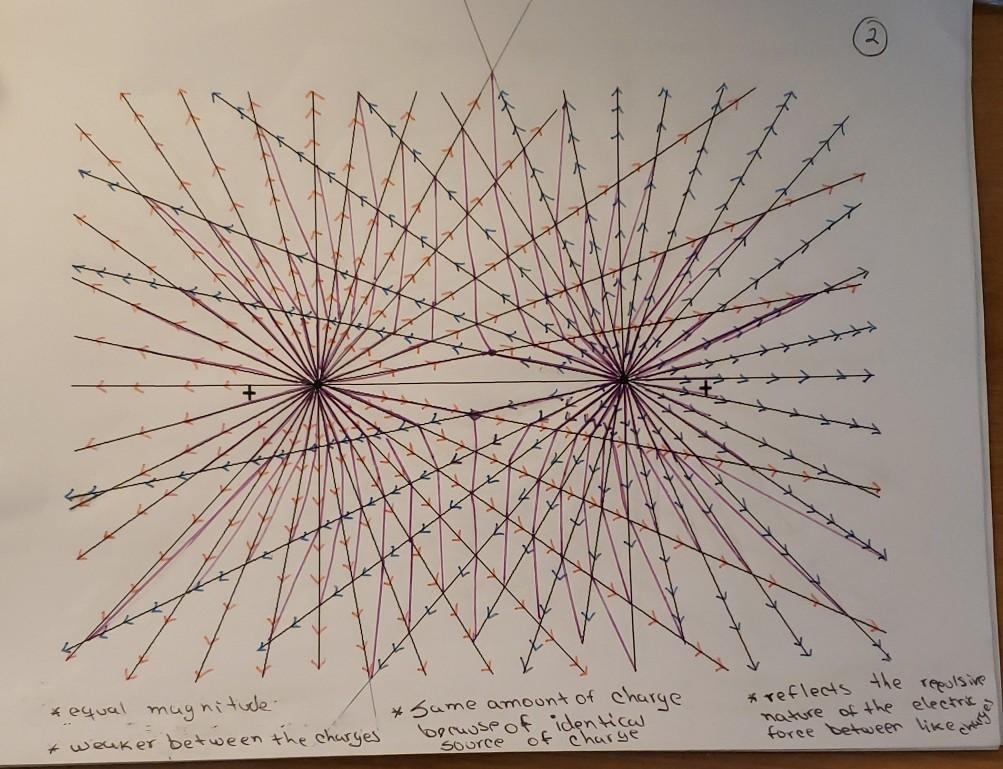 Solved Superposition of Electric Field Lines a) Describe | Chegg.com