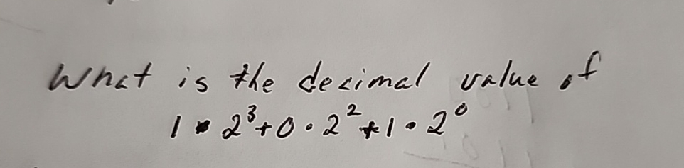 what is the decimal value of 1 2 3