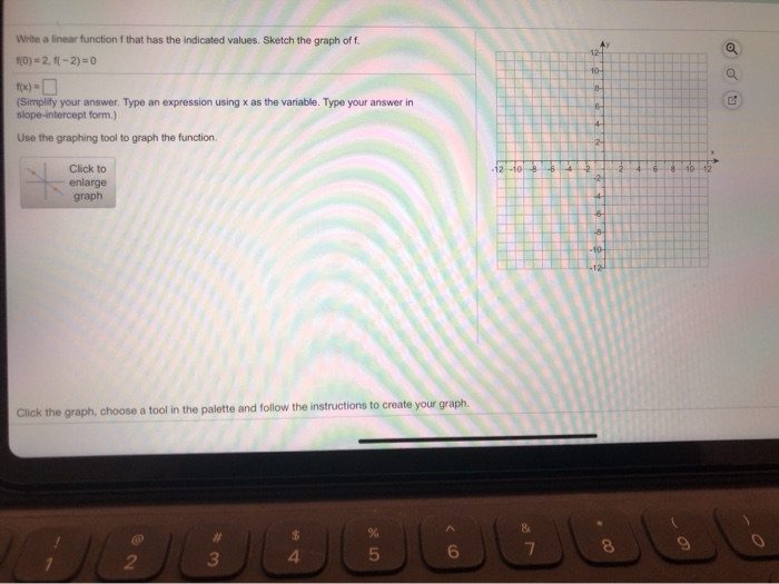 Solved Write a linear function that has the indicated | Chegg.com