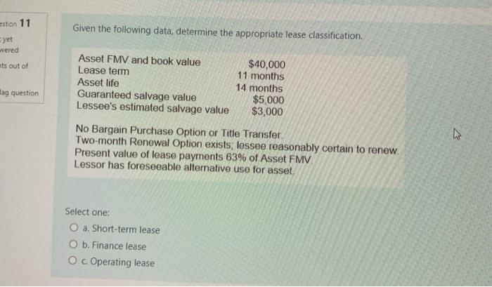 Solved ention 11 Given the following data, determine the | Chegg.com
