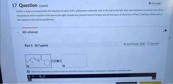 Solved Question (1 point) In Part 1, draw a mechanism for | Chegg.com
