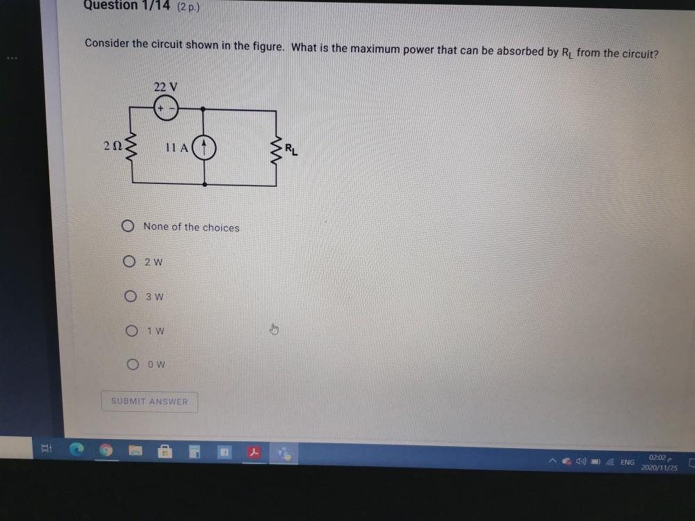 Solved Question 1/14 (2 p.) Consider the circuit shown in | Chegg.com