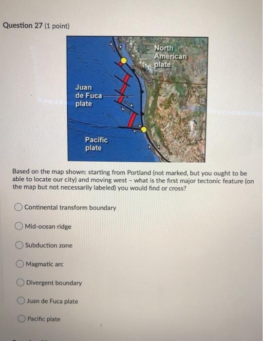Solved Question 21 (1 point) Continental collision occurs at | Chegg.com