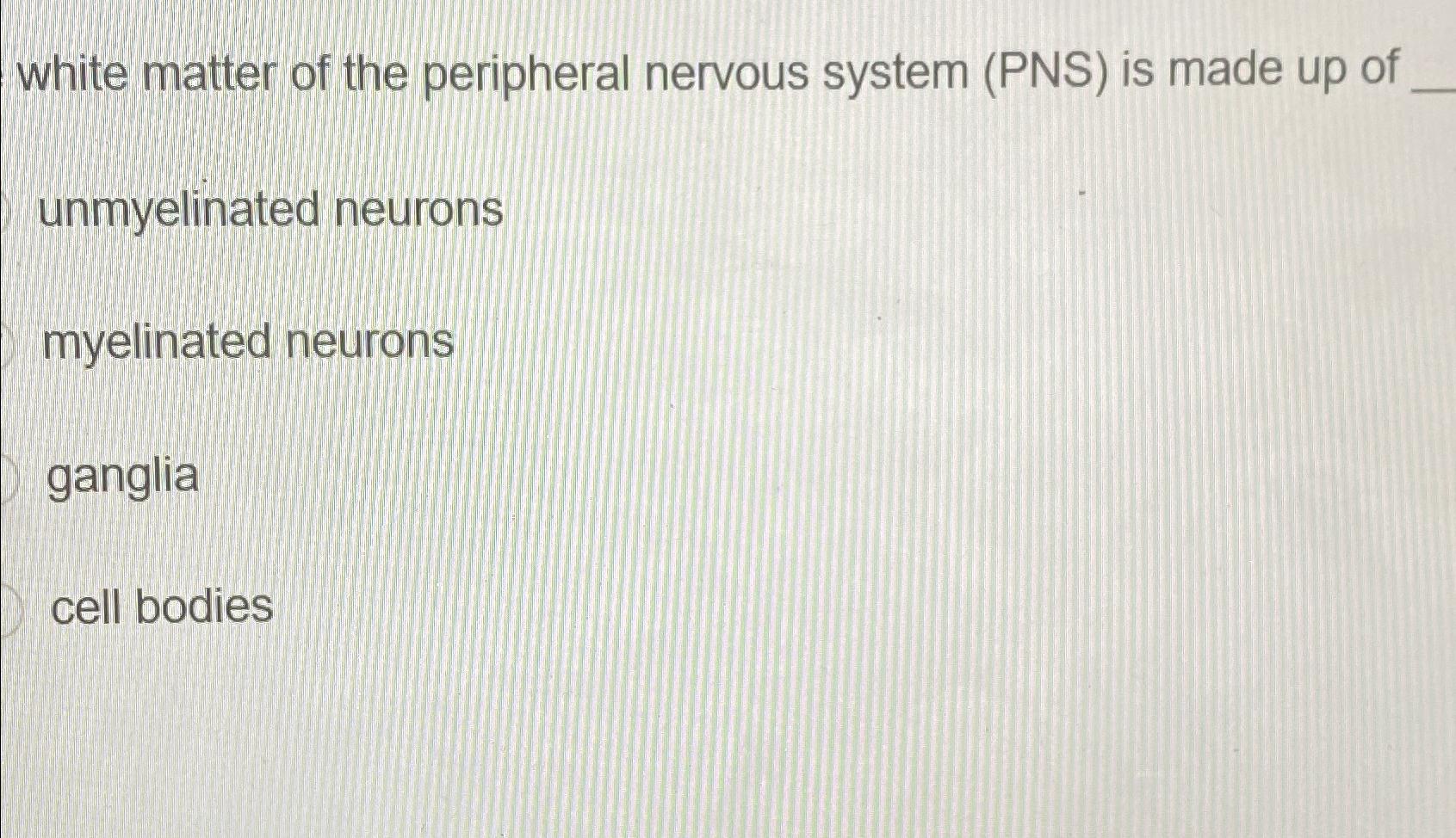 what is the white matter of the nervous system made up of