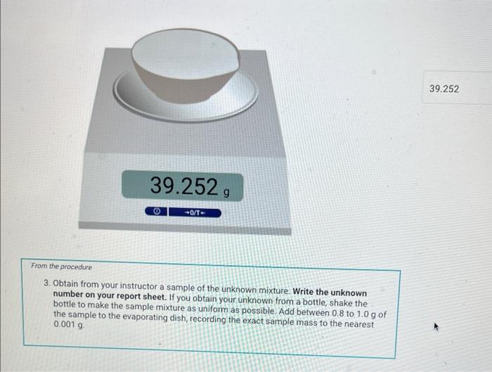 Solved Mass of evaporating dish 1 and original sample (g)3.