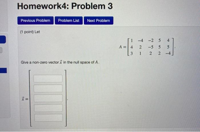 Solved Homework4: Problem 3 Previous Problem Problem List | Chegg.com