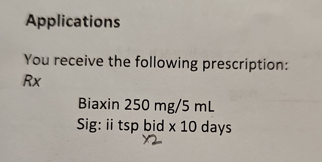 Solved ApplicationsYou receive the following prescription: | Chegg.com