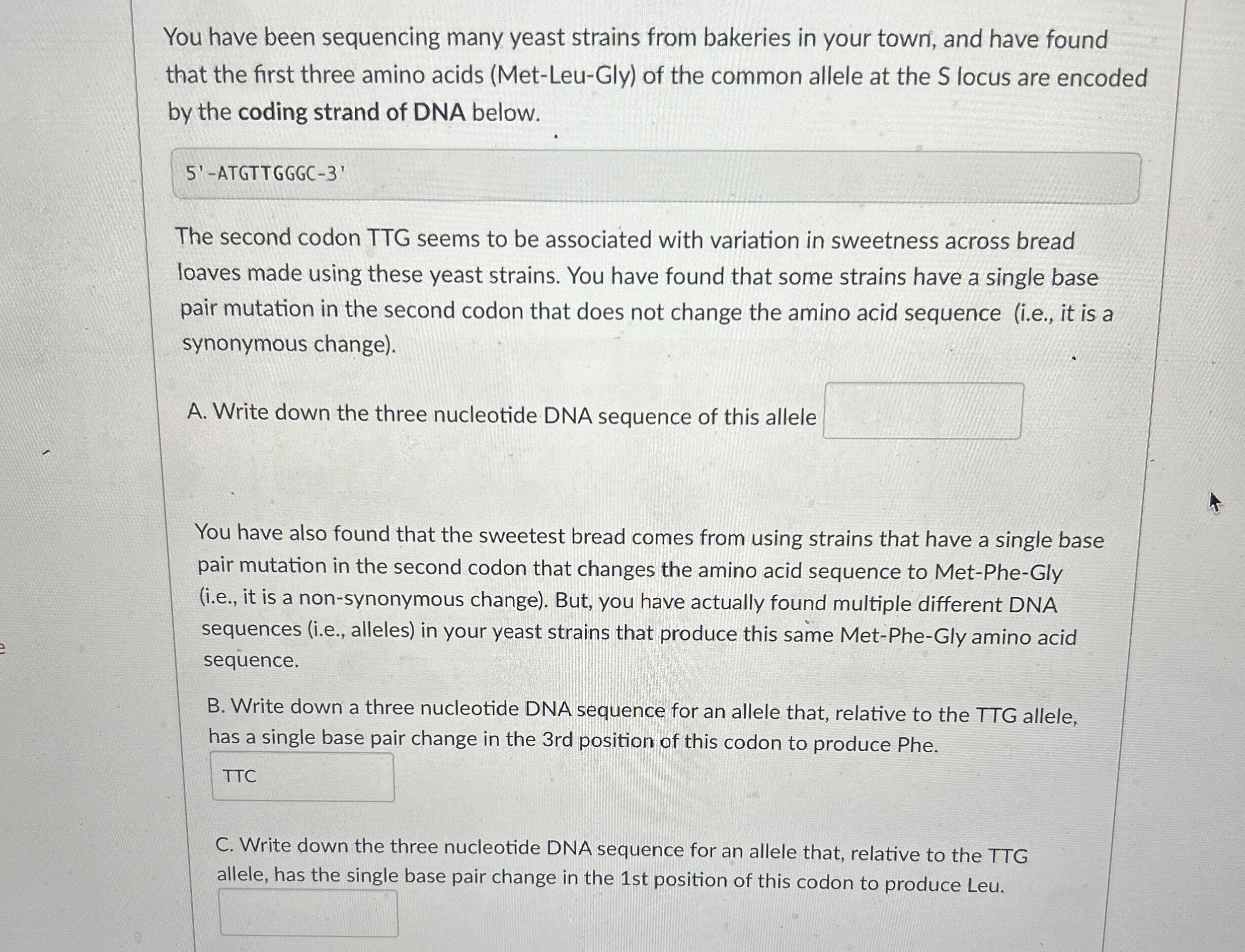 Solved You have been sequencing many yeast strains from
