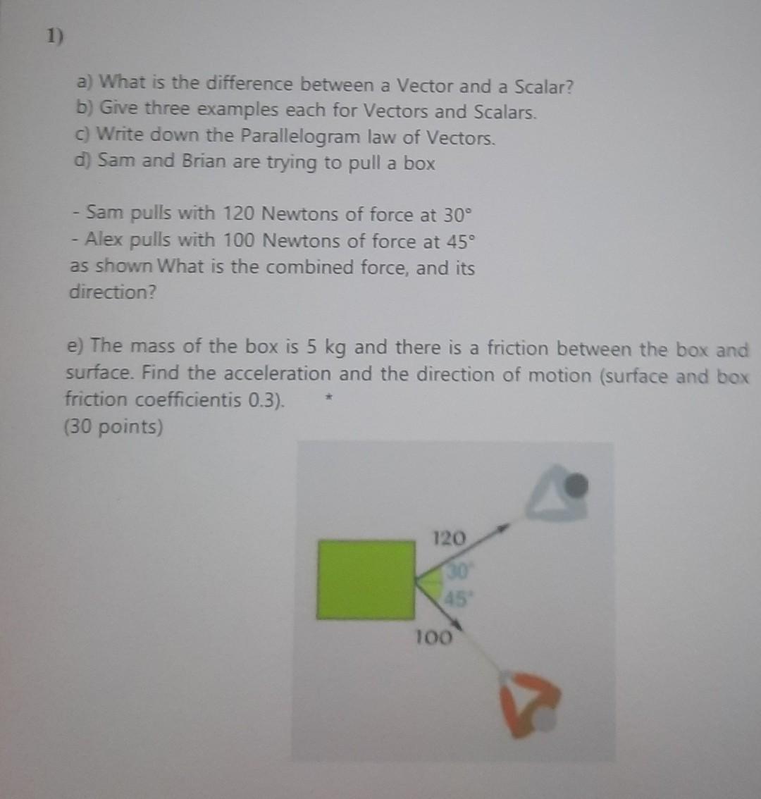 Solved 1) a) What is the difference between a Vector and a | Chegg.com