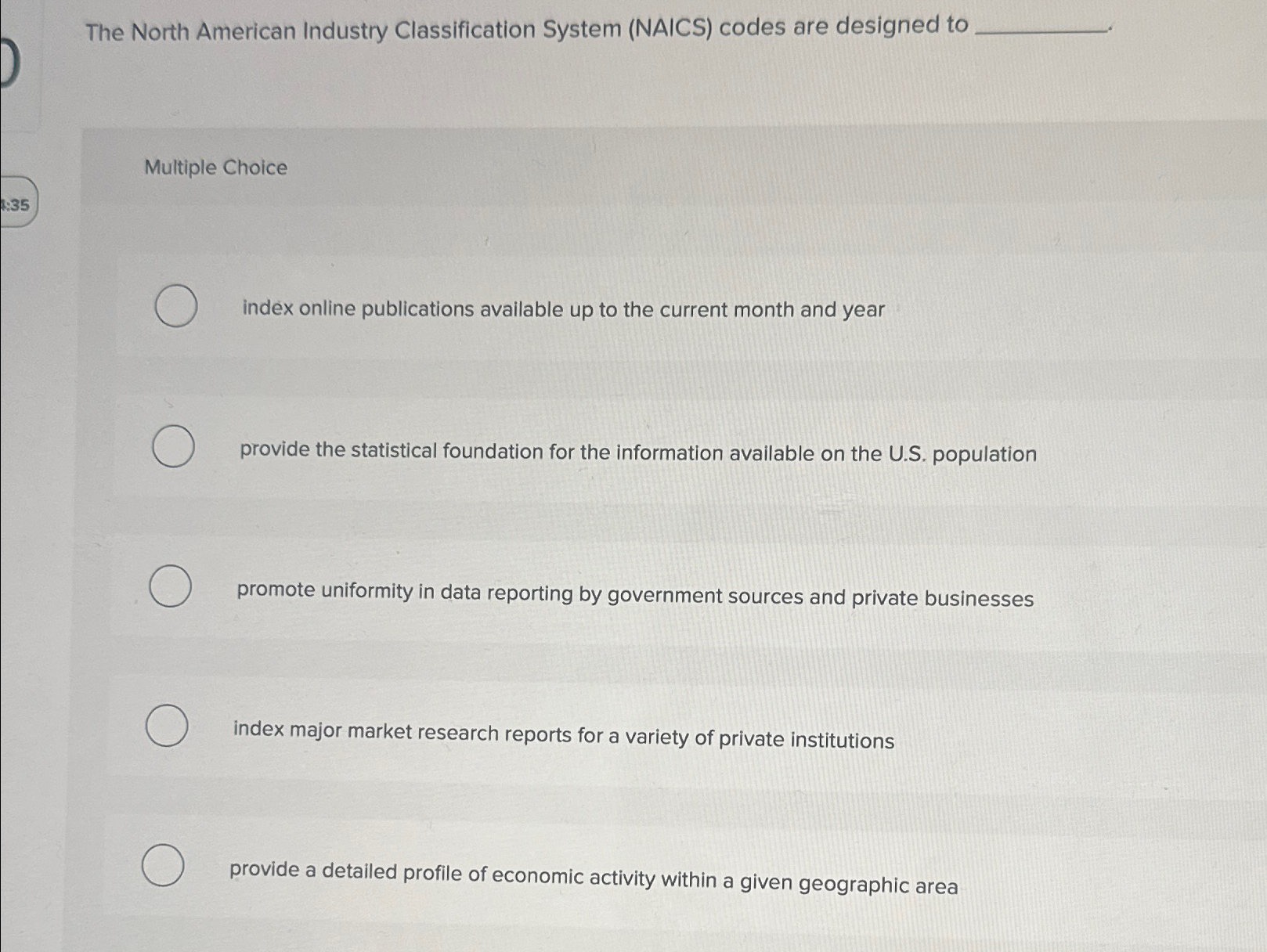 Solved The North American Industry Classification System | Chegg.com