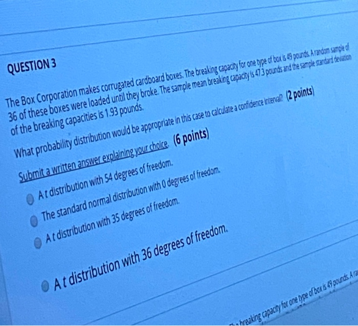 Solved QUESTION 3 The Box Corporation makes corrugated | Chegg.com