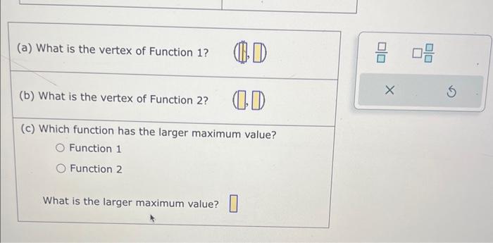 Solved Answer the questions below based on the two quadratic | Chegg.com