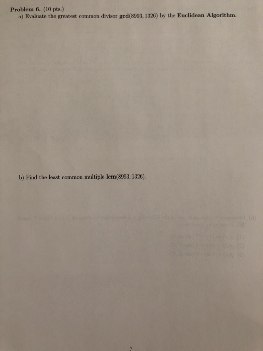 Solved Evaulate the greatest common divisor gcd and find the | Chegg.com