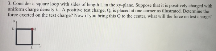 Solved 3. Consider a square loop with sides of length L in | Chegg.com