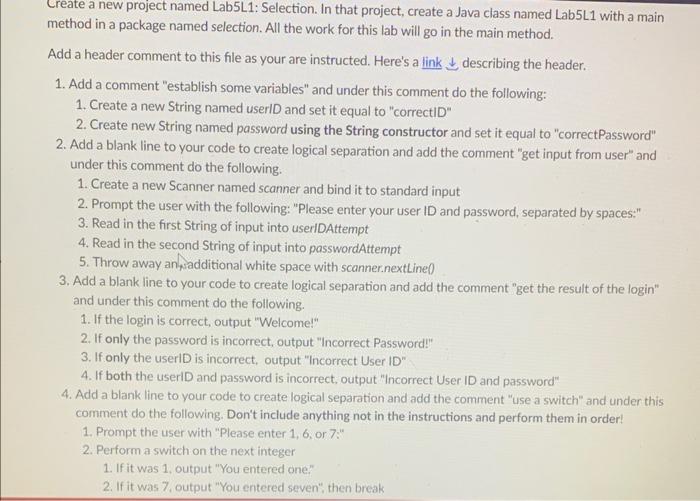 Solved Create a new project named Lab5L1: Selection. In that | Chegg.com